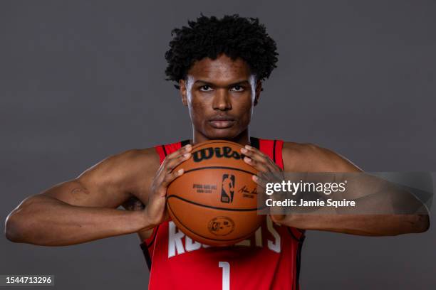 Thompson Rookie Nba Amen Thompson of the Houston Rockets poses for a portrait during the ...