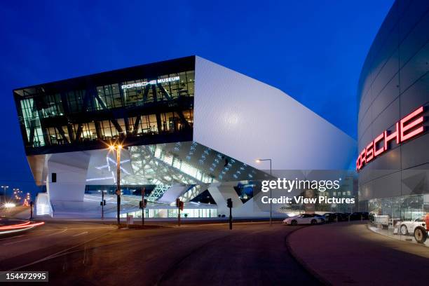 Porsche Platz,Germany, Architect Stuttgart, Dusk View Of Porsche Museum Baden Wuerttemberg, Stuttgart, Germany, Designed By Delugan Meissl Associated...