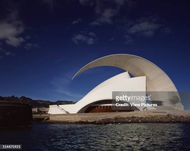 Opera House, Tenerife, Spain, Architect Santiago Calatrava, Opera House West Elevation From Beach