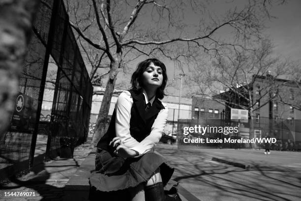 Actor Ariela Barer is photographed for WWD on April 4, 2023 in Brooklyn, New York. PUBLISHED IMAGE.