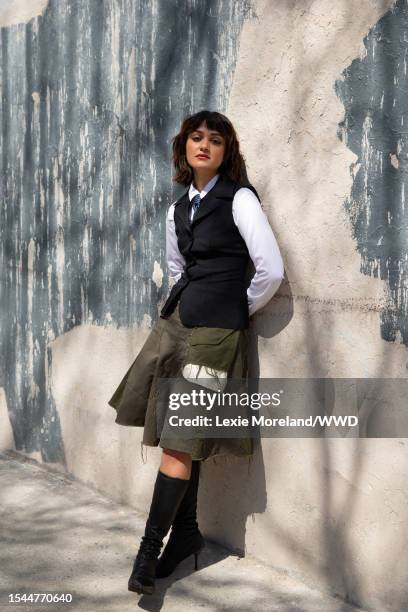 Actor Ariela Barer is photographed for WWD on April 4, 2023 in Brooklyn, New York.