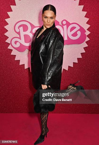 Jessie J attends a special screening of "Barbie" on July 20, 2023 in London, England. "Barbie" is in cinemas from July 21st.