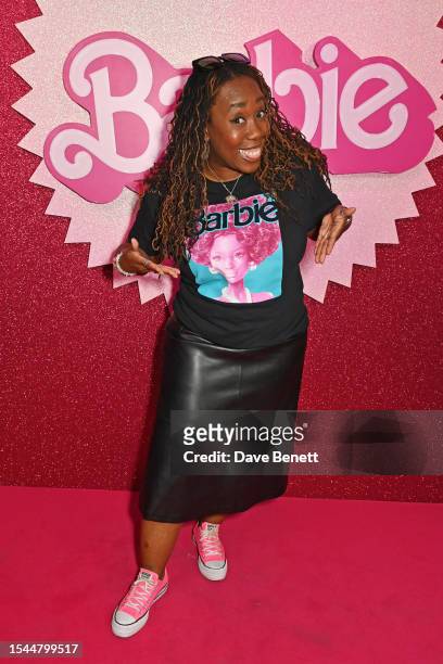 Chizzy Akudolu attends a special screening of "Barbie" on July 20, 2023 in London, England. "Barbie" is in cinemas from July 21st.