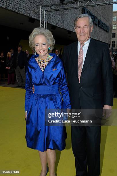 Isa Graefin von Hardenberg and Alexander Graf von Hardenberg arrives to the '100 Years German Oper Jubilee' at the Oper Berlin on October 20, 2012 in...