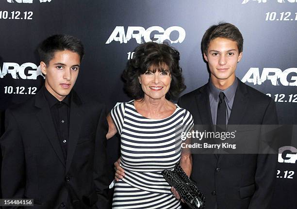 Walker Steven Van Zandt, actress Adrienne Barbeau and William DAlton Van Zandt arrive at the Los Angeles Premiere 'Argo' at AMPAS Samnuel Goldwyn...