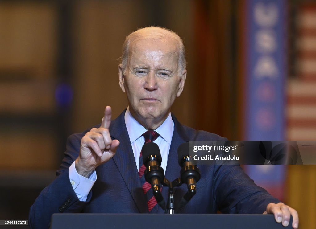 US President Joe Biden in Philadelphia