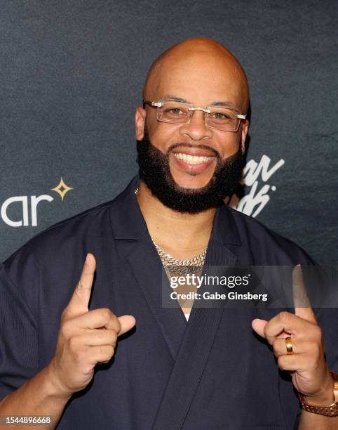 James Fortune attends the 38th annual Stellar Awards preshow at The Orleans Showroom at The Orleans Hotel & Casino on July 14, 2023 in Las Vegas,...