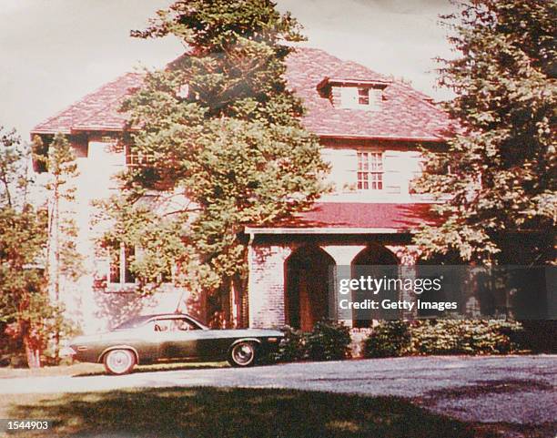 1970s family photo of Martha Moxley's home from the trial evidence of the Michael Skakel vs. The State of CT case, shown May 22, 2002. Michael Skakel...