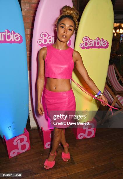 Jasmine Jobson attends a special screening of "Barbie" on July 20, 2023 in London, England. "Barbie" is in cinemas from July 21st.