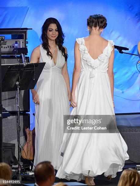 Models walk onstage during the 26th Anniversary Carousel Of Hope Ball presented by Mercedes-Benz at The Beverly Hilton Hotel on October 20, 2012 in...