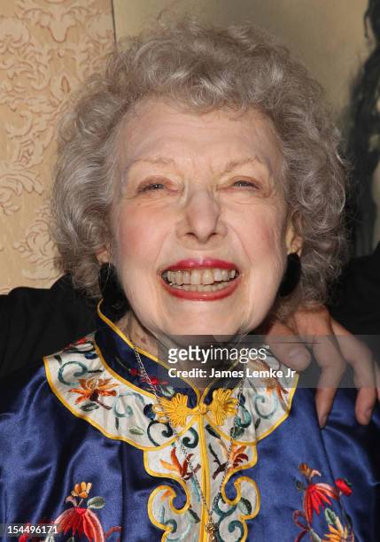 Hollywood actress Carla Laemmle celebrates her 103rd birthday at The Silent Movie Theater on October 20, 2012 in Los Angeles, California.