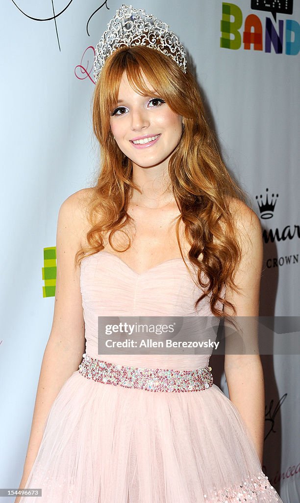 Hallmark Gold Crown And Text Bands Celebrates Bella Thorne's Quinceanera (15th Birthday Party)