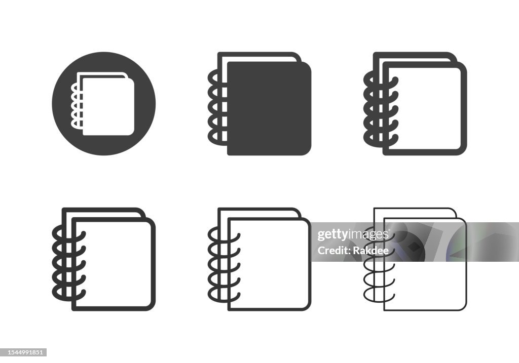 Spiral Notebook Icons - Multi Series