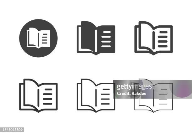 magazin-icons öffnen - multi-serie - homework stock-grafiken, -clipart, -cartoons und -symbole