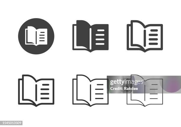 illustrations, cliparts, dessins animés et icônes de open magazine icons - multi series - catalogue