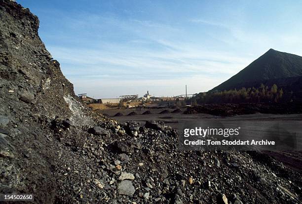 Uranium waste from a mine at Beerwalde, East Germany, 1st January 1991.