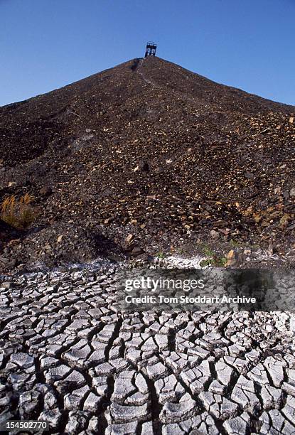 Uranium waste tip at the Ronneburg mine, Ronneburg, East Germany, 1st January 1991.