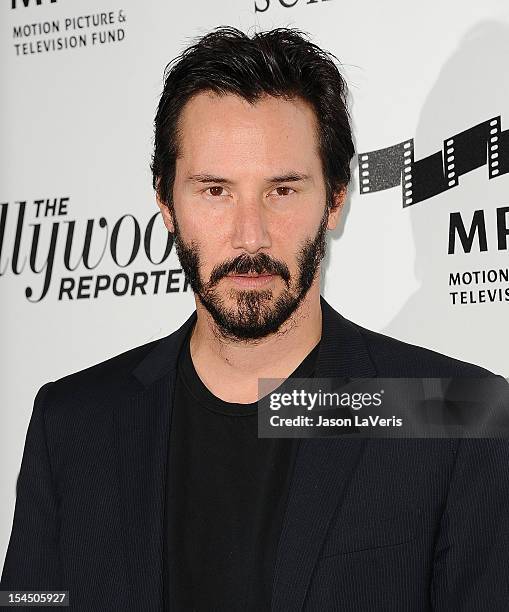 Actor Keanu Reeves attends the 2nd annual Reel Stories, Real Lives benefiting the Motion Picture & Television Fund at Milk Studios on October 20,...