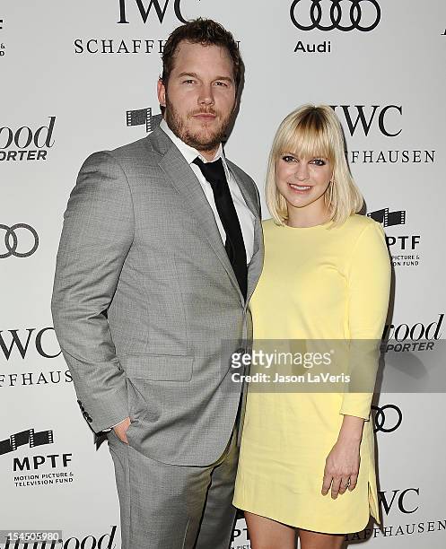Actor Chris Pratt and actress Anna Faris attend the 2nd annual Reel Stories, Real Lives benefiting the Motion Picture & Television Fund at Milk...
