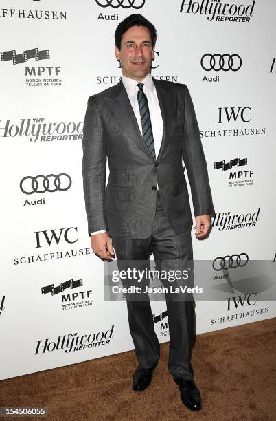 Actor Jon Hamm attends the 2nd annual Reel Stories, Real Lives benefiting the Motion Picture & Television Fund at Milk Studios on October 20, 2012 in...