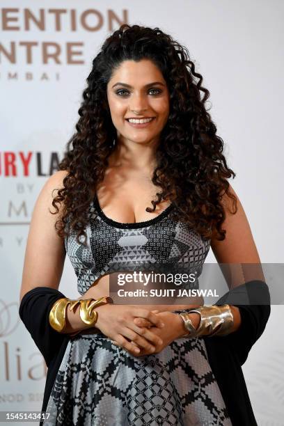 Bollywood Indian actress Saiyami Kher attends Manish Malhotra fashion show during "The Bridal couture show" in Mumbai, on July 20, 2023.