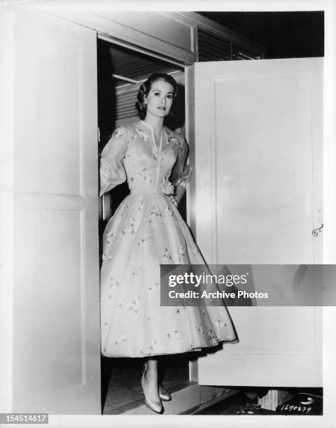 Grace Kelly on set of the film 'High Society', 1956.