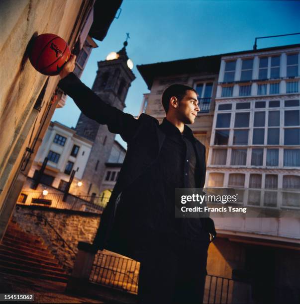 Spanish basketball player Jose Manuel Calderon at Vitoria, Spain 2003.