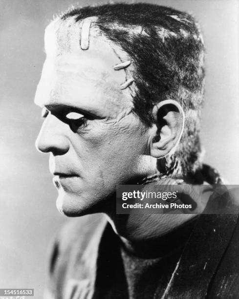 Boris Karloff as the monster in publicity portrait for the film 'Frankenstein', 1931.