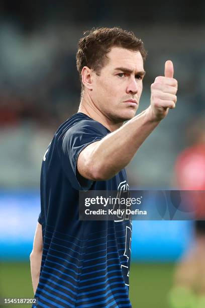 Jeremy Cameron of the Cats during the round 18 AFL match between Geelong Cats and Essendon Bombers at GMHBA Stadium, on July 15 in Geelong, Australia.