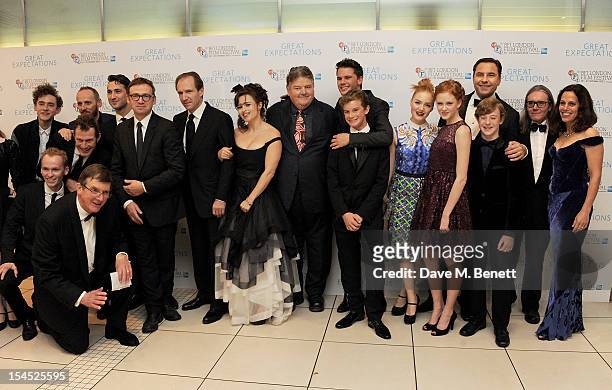 Cast and Crew of 'Great Expectations' including Olly Alexander, Joe Jameson, Jason Flemyng, Ewen Bremner, director Mike Newell, Ben Lloyd-Hughes,...