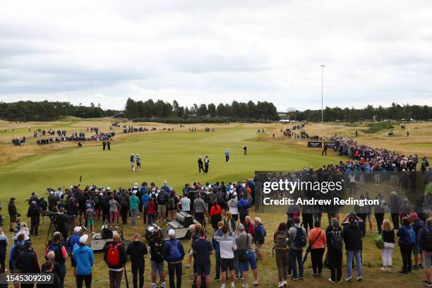 General view of the 5th green during Day Three of the Genesis Scottish Open at The Renaissance Club on July 15, 2023 in United Kingdom.