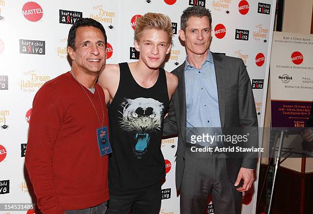 Founder of Children Affected by AIDS Foundation, Joe Cristina, singer Cody Simpson and Chief Executive Officer at Keep A Child Alive, Peter Twyman...
