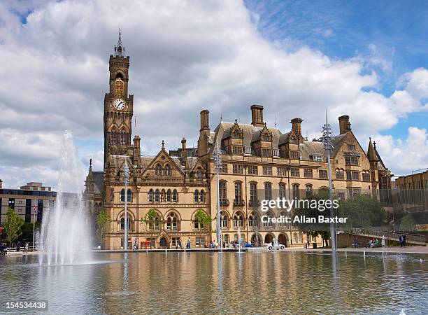 bradford town hall - bradford england stock pictures, royalty-free photos & images