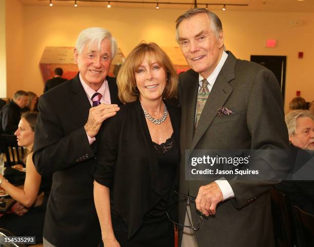 Pro golfer Doug Sanders, Debbie Williams, and entertainer Peter Marshall attends a memorial service for entertainer Andy Williams on October 21, 2012...