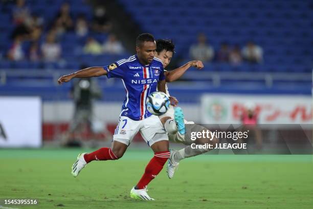 During the J.LEAGUE Meiji Yasuda J1 21st Sec. Match between Yokohama F･Marinos and Kawasaki Frontale at NISSAN STADIUM on July 15, 2023 in Yokohama,...