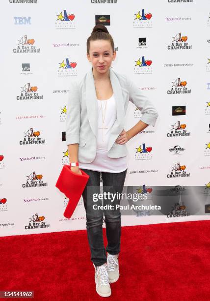 Actress Emma Bateman attends "A Day Of Champions" benefiting the Bogart Pediatric Cancer Research Program at the Sports Museum of Los Angeles on...