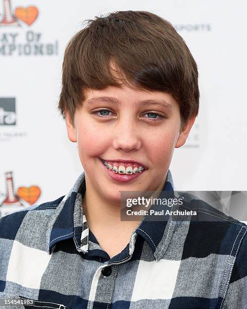 Actor Ryan Lee attends "A Day Of Champions" benefiting the Bogart Pediatric Cancer Research Program at the Sports Museum of Los Angeles on October...