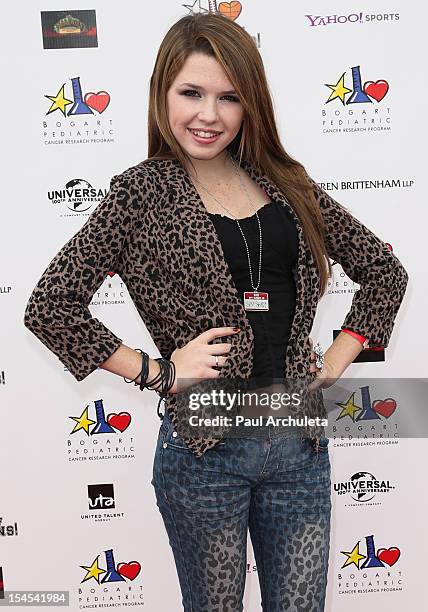 Actress Saige Ryan Campbell attends "A Day Of Champions" benefiting the Bogart Pediatric Cancer Research Program at the Sports Museum of Los Angeles...