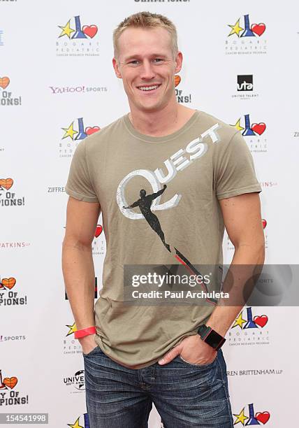 Reality TV Personality Evan Dollard attends "A Day Of Champions" benefiting the Bogart Pediatric Cancer Research Program at the Sports Museum of Los...