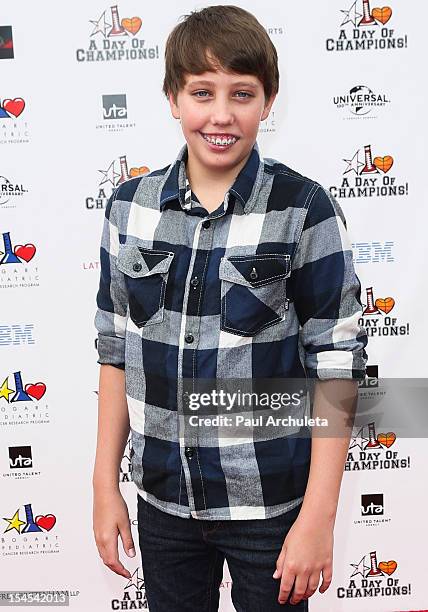 Actor Ryan Lee attends "A Day Of Champions" benefiting the Bogart Pediatric Cancer Research Program at the Sports Museum of Los Angeles on October...