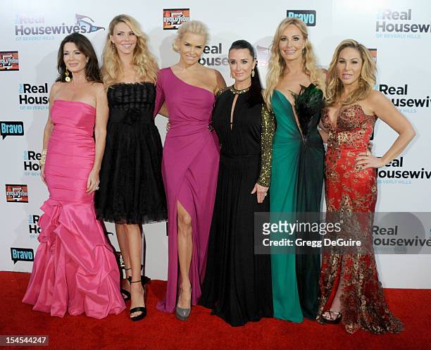 Personalities Lisa Vanderpump, Brandi Glanville, Yolanda H. Foster, Kyle Richards, Taylor Armstrong and Adrienne Maloof arrive at the "Real...