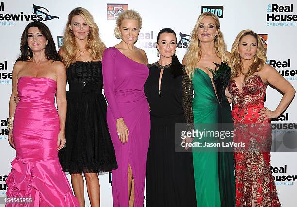 Lisa Vanderpump, Brandi Glanville, Yolanda H. Foster, Kyle Richards, Taylor Armstrong and Adrienne Maloof attend the "Real Housewives of Beverly...