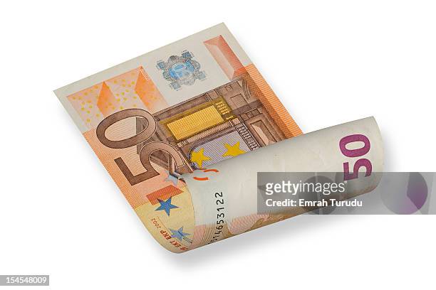 euro banknotes - billet de 50 euros photos et images de collection