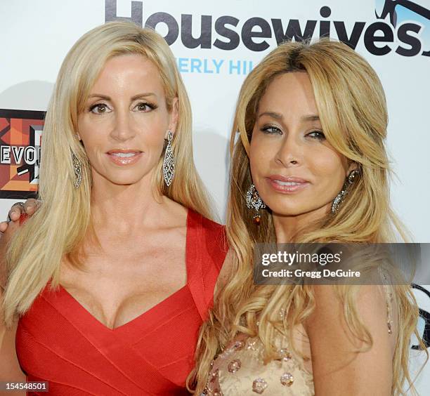 Personalities Camille Grammer and Faye Resnick arrive at the "Real Housewives Of Beverly Hills" Season 3 premiere party at Hollywood Roosevelt Hotel...