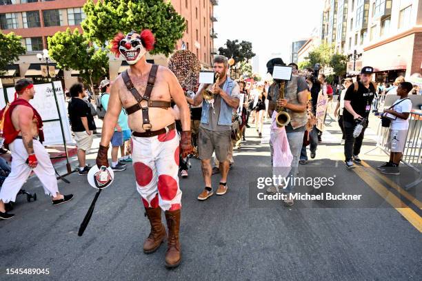 Cosplayers join in a parade at the 2023 Comic-Con International: San Diego at the San Diego Convention Center on July 20, 2023 in San Diego,...