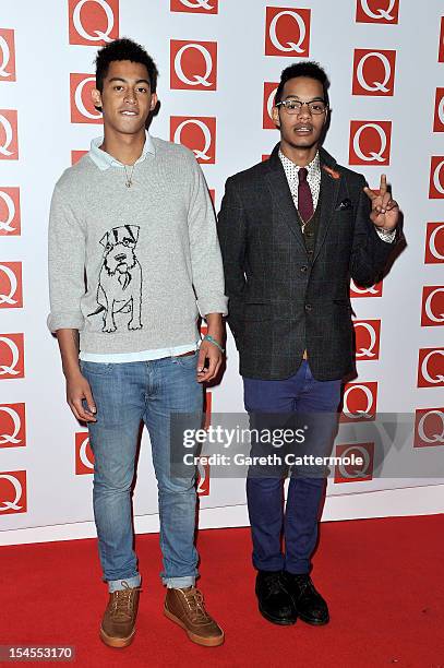 Jordan Stephens and Harley Alexander-Sule of Rizzle Kicks attend the Q Awards at the Grosvenor House Hotel on October 22, 2012 in London, England.