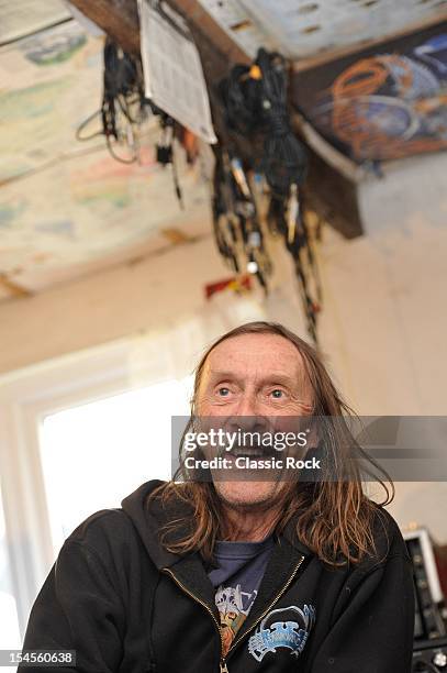 Dave Brock of English prog rock band Hawkwind, inside their home recording studio on March 14, 2012 in Honiton.
