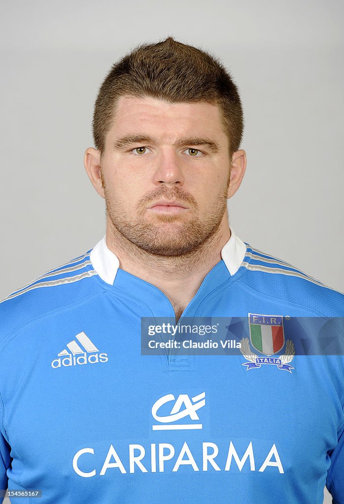 Michele Rizzo Rugby Michele Rizzo poses during an Italy Rugby Union player portrait... News ...