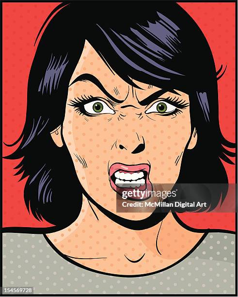 angry woman - angry woman stock illustrations