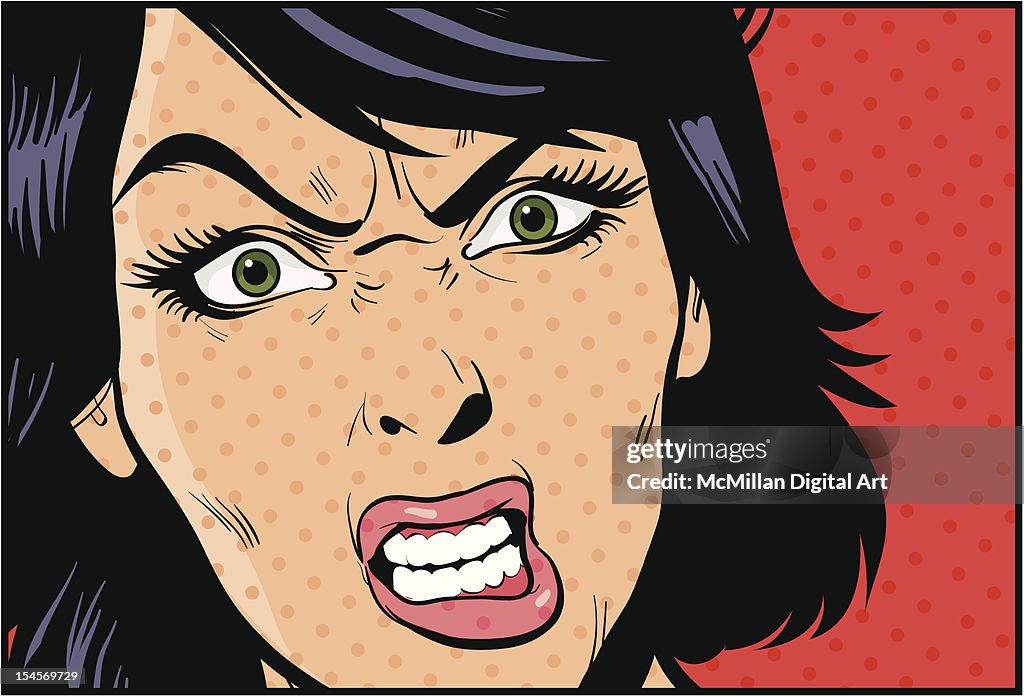 Comic Anger Angry Woman Comic
